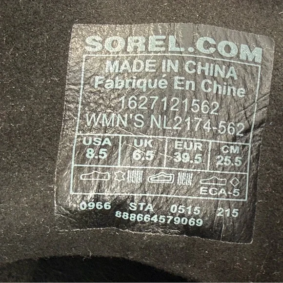 SOREL Lexie Waterproof Leather Wedge Burgundy & Black Wedge Ankle Boots SZ 8.5 - Picture 11 of 16